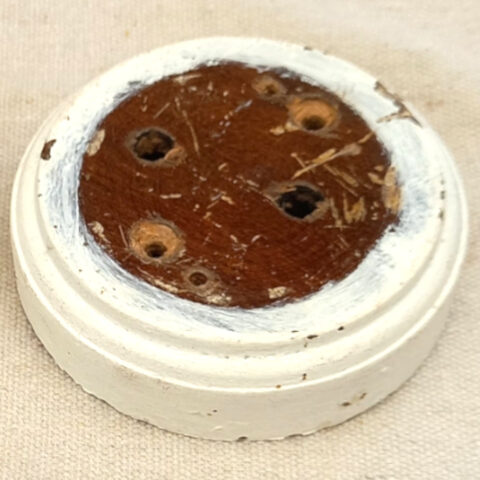 Vintage Wooden Mounting Block 90mm Round (ANTV-026)