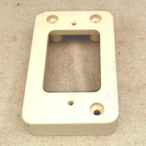 Vintage White Bakelite Mounting Block by PDL (ANTV-030)