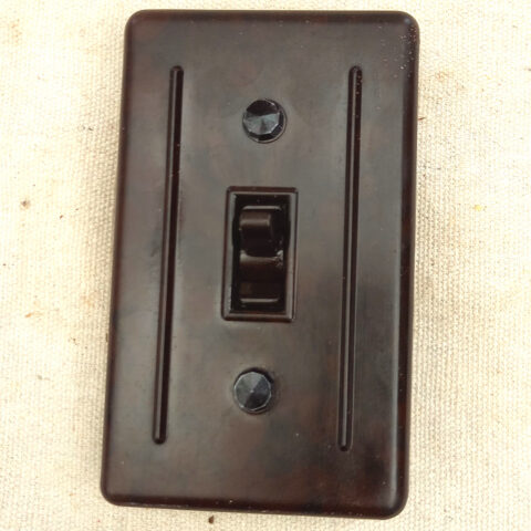Art Deco Bakelite Rocker Light Switch by GE (ANTV-034)