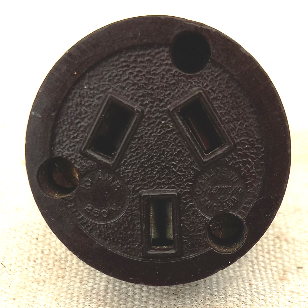 Bakelite Power Plug (Female) 10A 250V by Sperryn (ANTV-038)