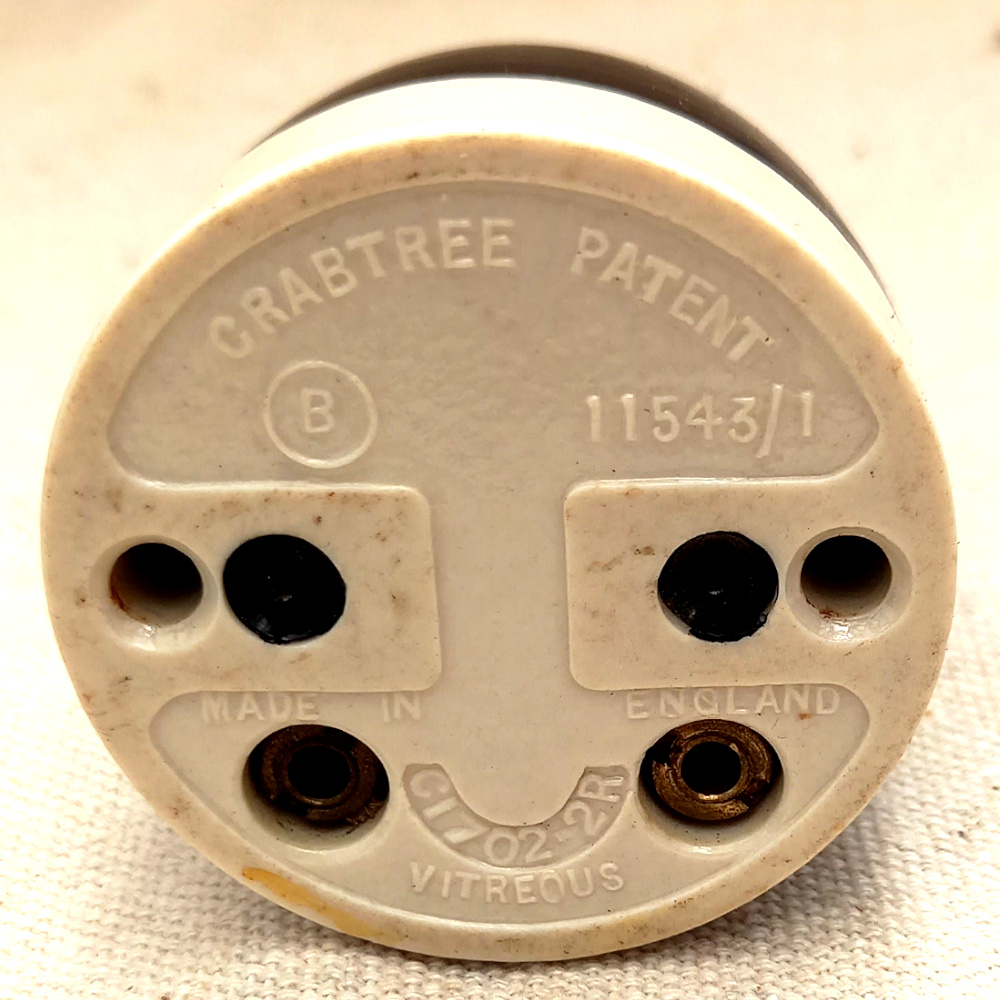 Bakelite/Ceramic Ceiling Pull Switch by Crabtree (ANTV-043) - Image 2