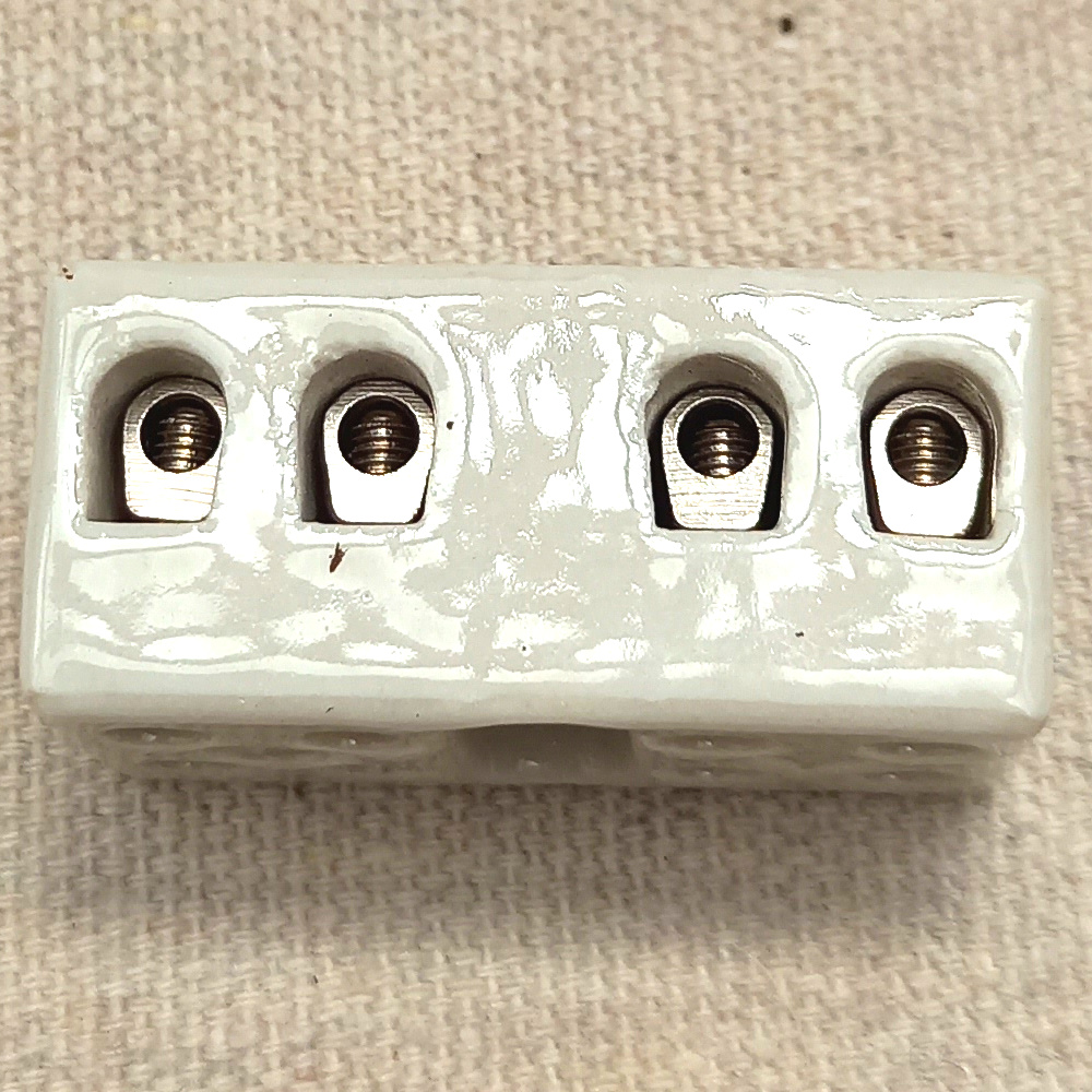 Porcelain Terminal Block 4-Way 1.5mm² 13A 250V NOS (ANTV-046) - Image 4