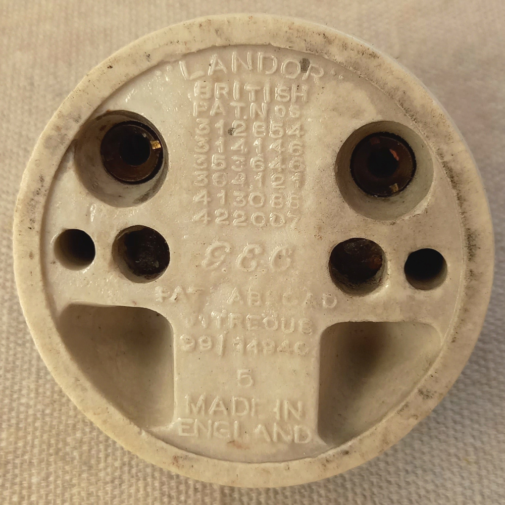 1930s Bakelite Ceramic Rocker Light Switch (ANTV-057) - Image 2