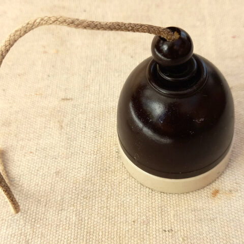 Vintage Bakelite/Ceramic Ceiling Pull Switch by Crabtree (ANTV-61)