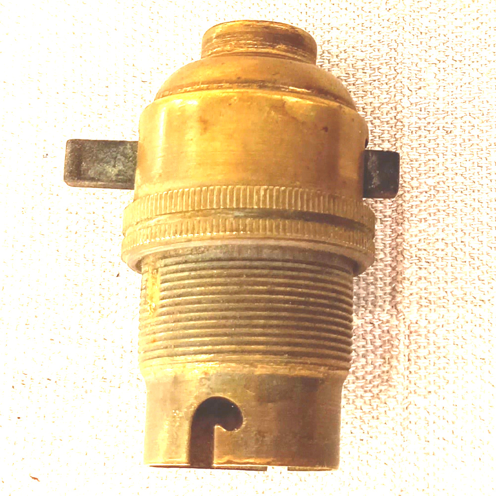 Vintage Brass Pendant Light Fitting B22 with Switch (ANTV-069)