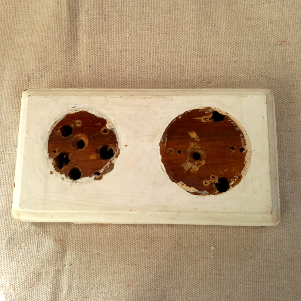 Vintage Wooden Mounting Block 88/162mm (ANTV-074) - Image 3