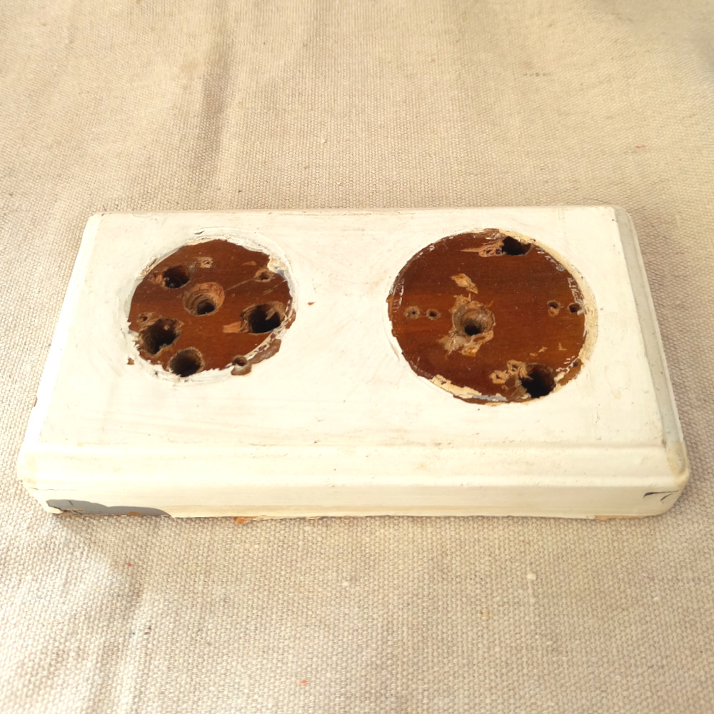 Vintage Wooden Mounting Block 88/162mm (ANTV-074)