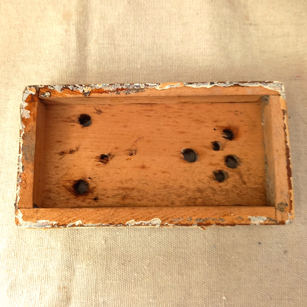 Vintage Wooden Mounting Block 88/162mm (ANTV-074) - Image 2