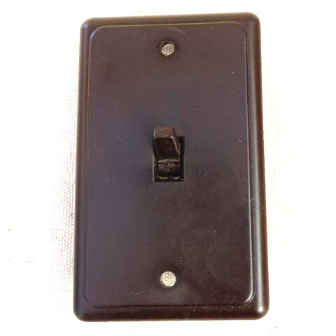 Vintage Brown Bakelite Switch 10A 240VAC by PDL (ANTV-078)