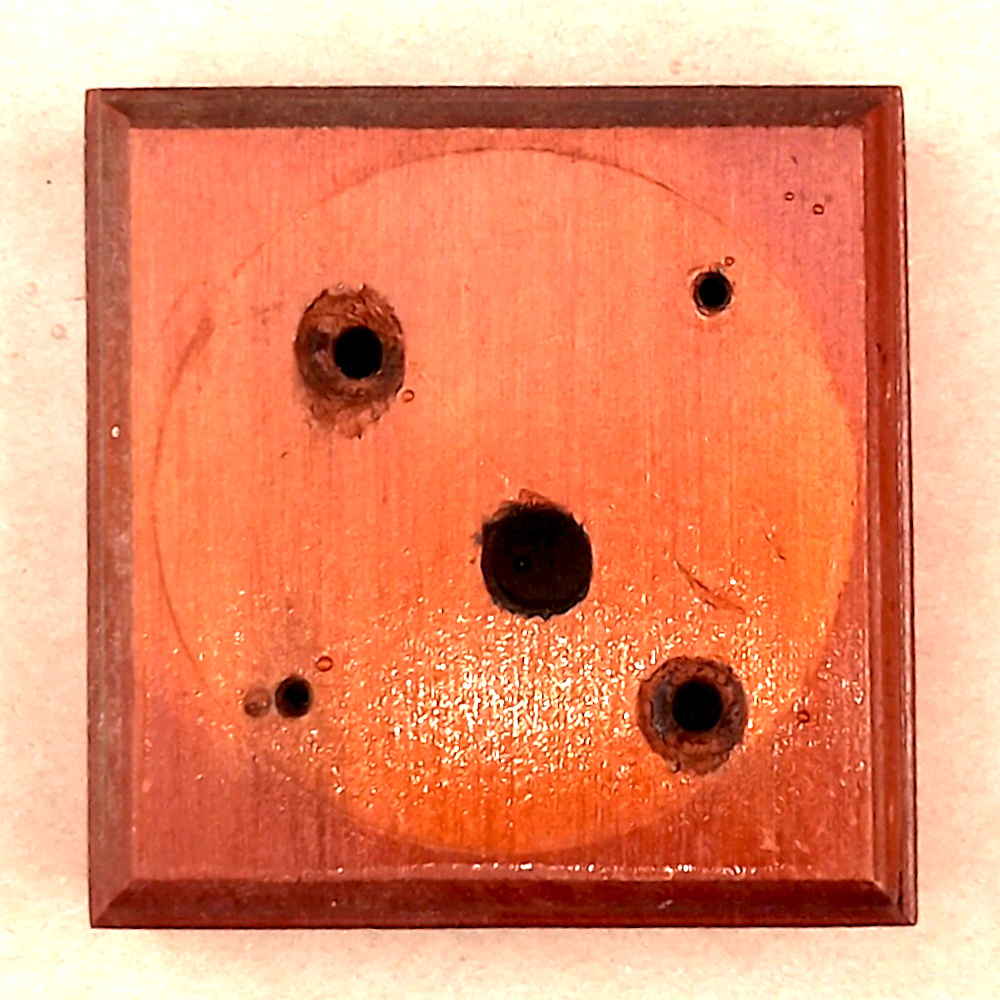 Vintage Wooden Mounting Block 75mm Square (ANTV-081) - Image 3