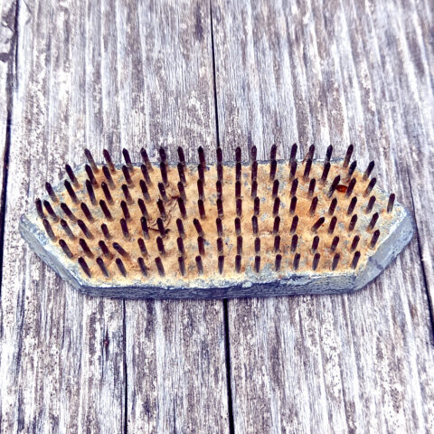 Vintage Flower Frog Rectangular Octagon (SANT-013)