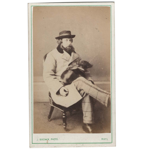 CdV of a Man Sitting by J Brown Rhyl (ANPH-082)