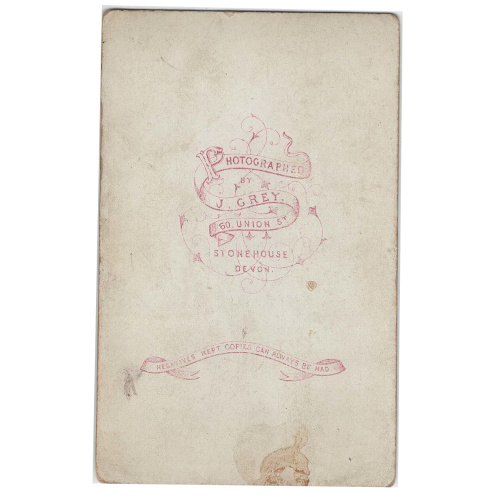 CdV of a Couple by J Grey Stonehouse Devon (ANPH-106) - Image 2