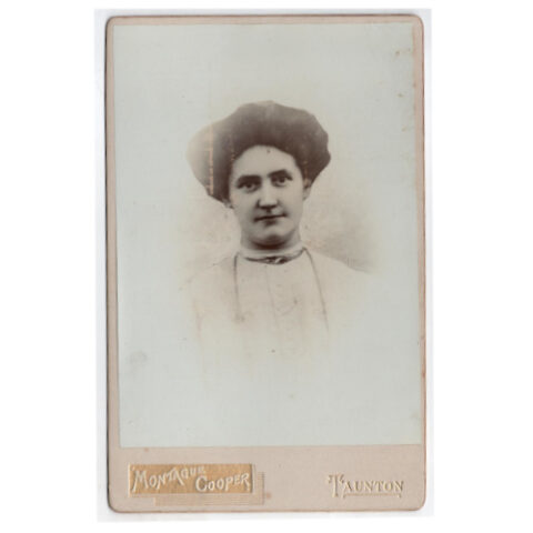 Cabinet Card of a Woman by M Cooper Taunton (ANPI-005)