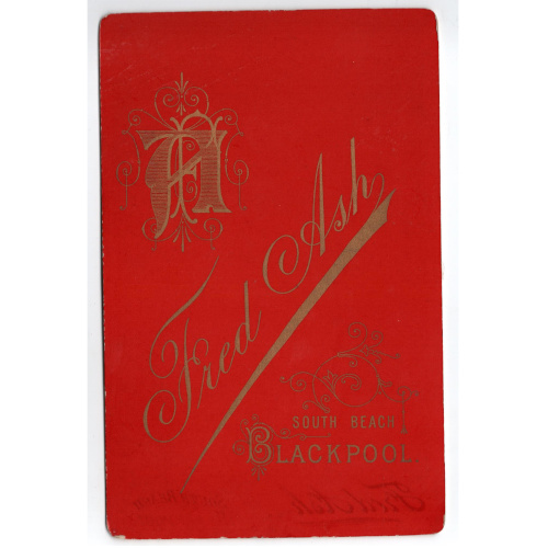 Cabinet Card of a Young Woman by Fred Ash Blackpool (ANPI-006) - Image 2