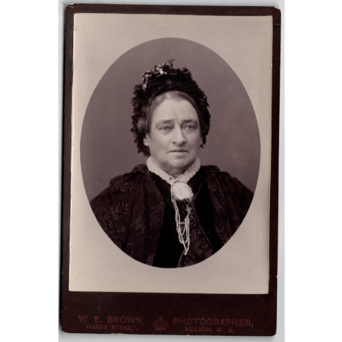 Cabinet Card of a Woman by W E Brown Nelson (ANPI-007)