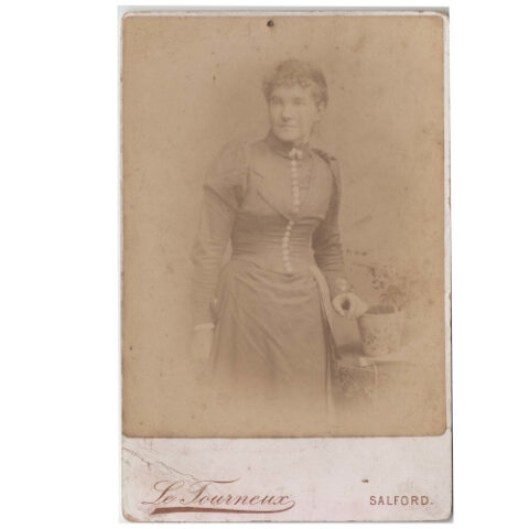 Cabinet Card of a Woman by M Le Tourneux Salford (ANPI-014)