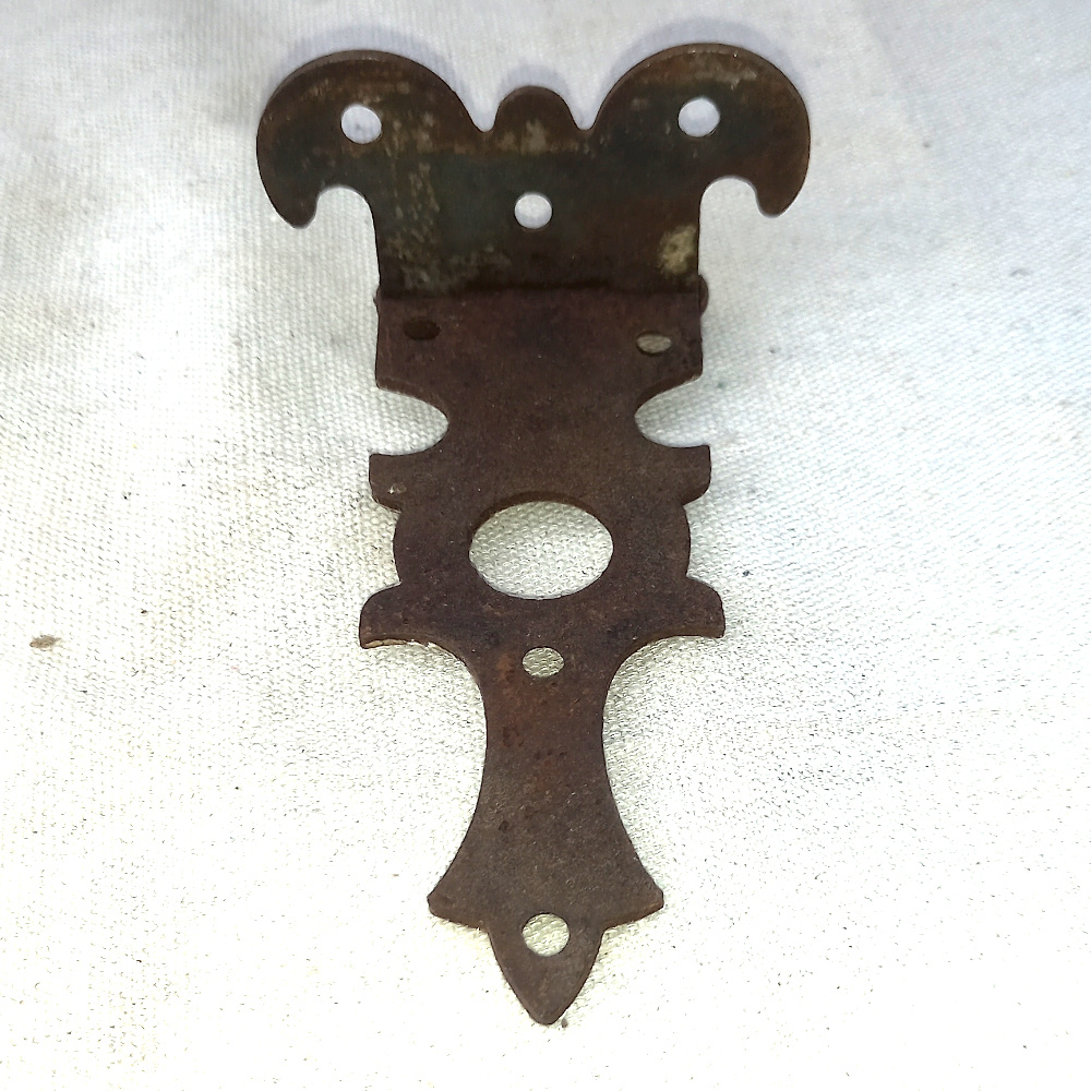 Antique Decorative Iron Hinges x2 (ANTM-019) - Image 4