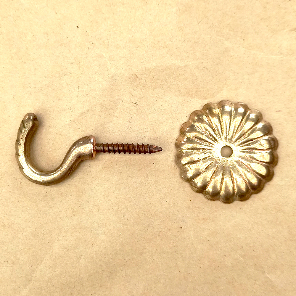Decorative Screw-In Hook Brass (Curtain Tie-Back) (ANTM-021) - Image 2