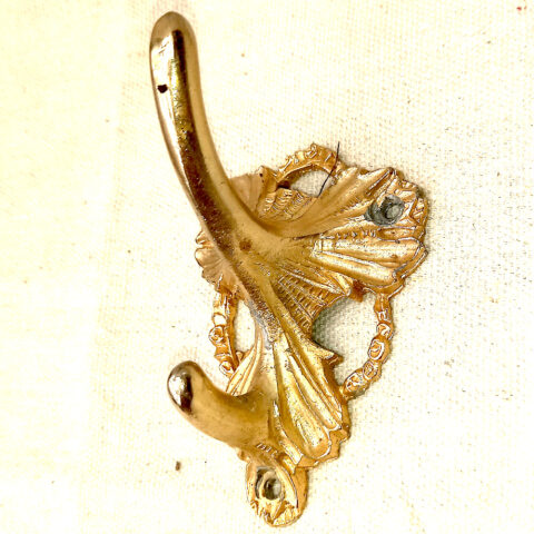 Decorative Coat Hook Brass Coated (ANTM-025)