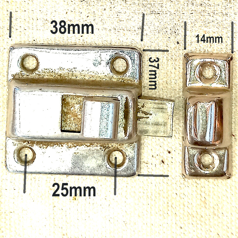 Vintage Chrome Cupboard Latch polished chrome cabinet door latch