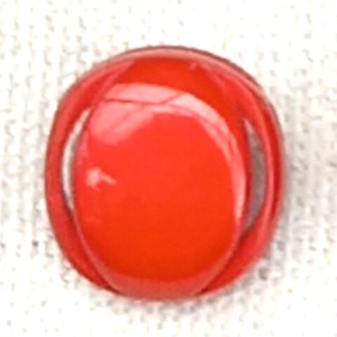 15mm Button Red Plastic 1980s NOS (BUT-050)