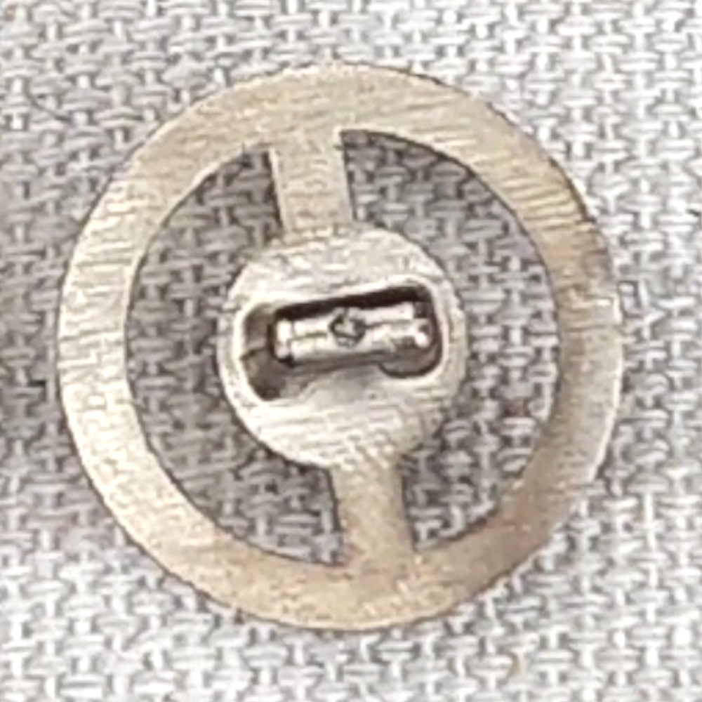 20mm Button Silver Plastic 1980s (BUT-051) - Image 2