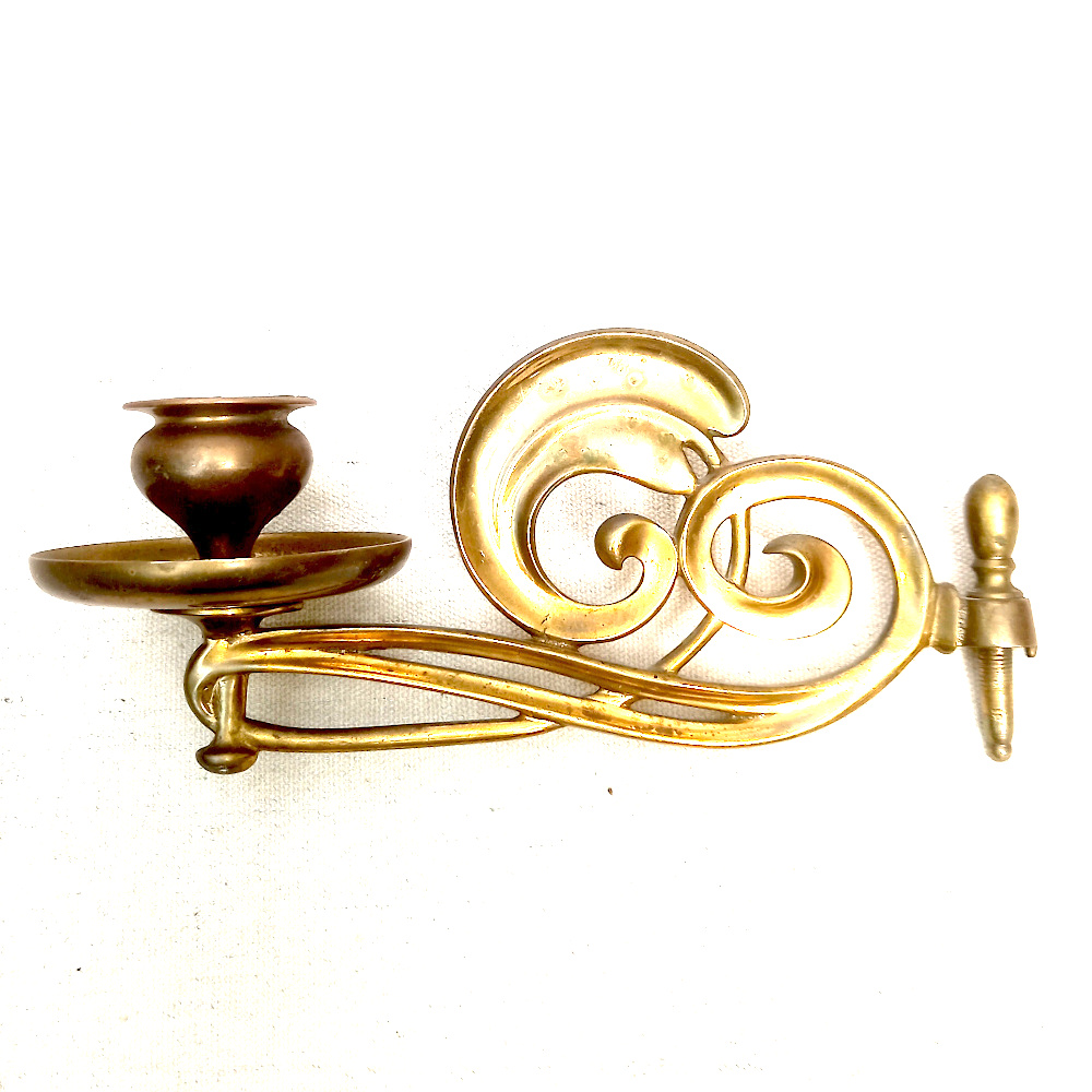 Single Antique Brass Piano Sconce without Bracket (SANT-018)