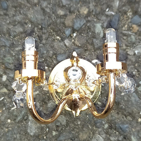 Dollhouse Sconce Scale 1:12 with Battery CR1632 (TY-031)