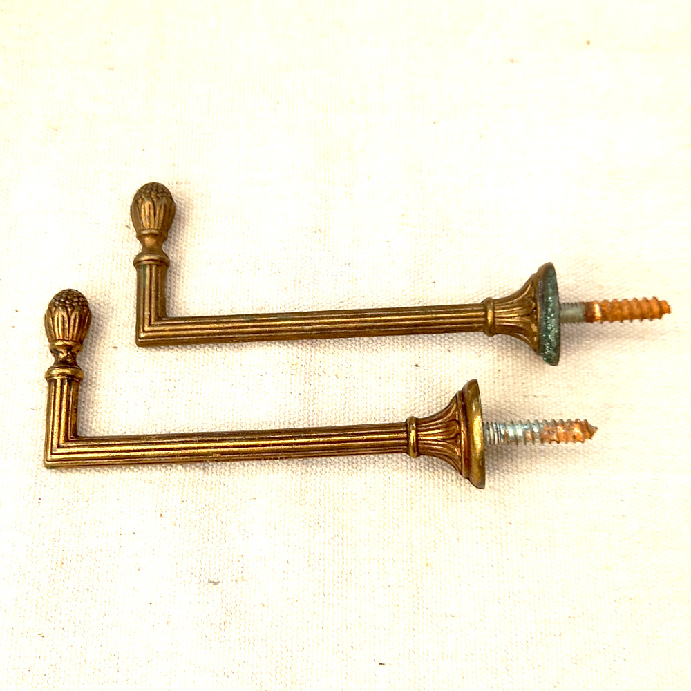 Decorative Solid Brass Hook (Curtain Tie-Back) x2 (ANTM-034)