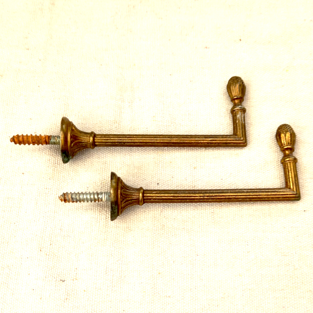 Decorative Solid Brass Hook (Curtain Tie-Back) x2 (ANTM-034) - Image 2