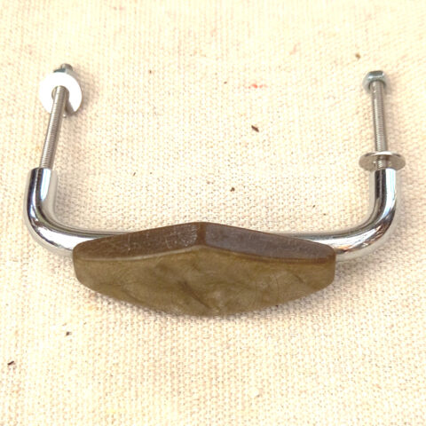 Art Deco Chrome/Bakelite Pull Handle C/C=70mm (ANTR-053)