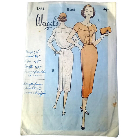 1950s Madam Weigel’s Sewing Pattern No 1864 (BKSP-005)