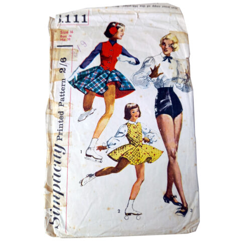 Vintage Figure Skating Pattern Simplicity No S.111 (BKSP-006)