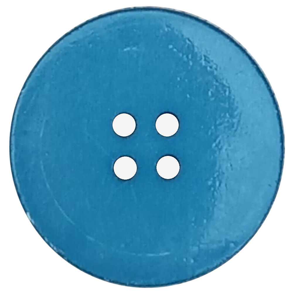 28mm Button Deep-Cyan/White 1970s NOS (BUT-046L) - Image 2