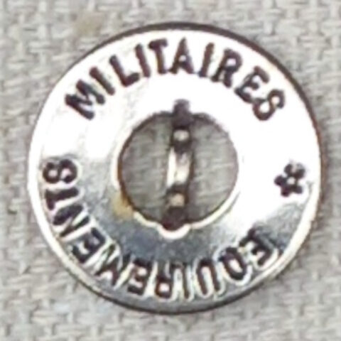 15mm Button Steel Equipment Militaires NOS (BUT-047S)