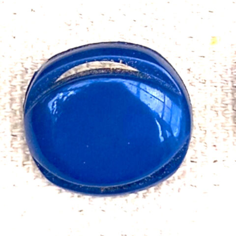 15mm Button Blue Plastic 1980s NOS (BUT-052M)