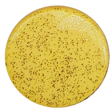 15mm Button Light Yellow with Gold Sparkles 1980s NOS (BUT-055M)