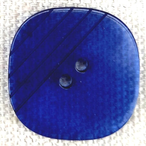 16mm Button Blue Translucent 1980s NOS (BUT-061S)