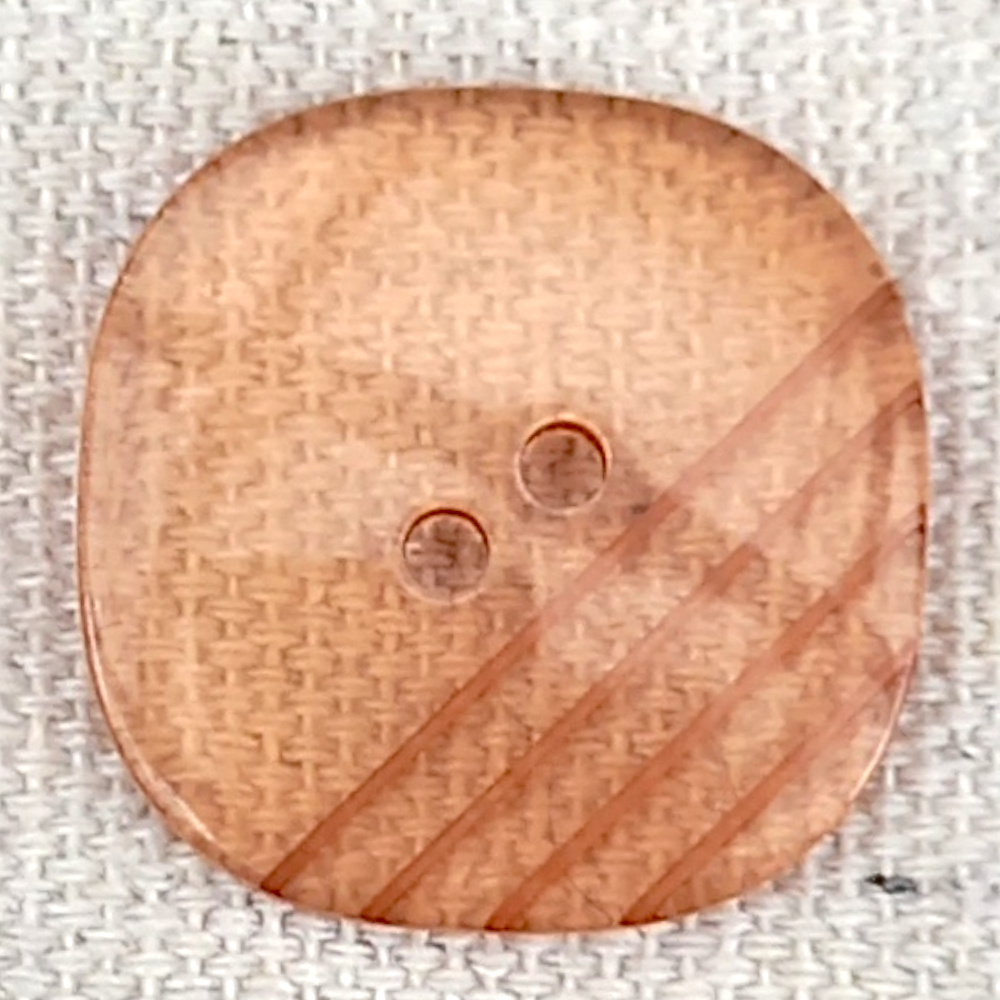 25mm Button Light Salmon Translucent 1980s NOS (BUT-062L) - Image 2