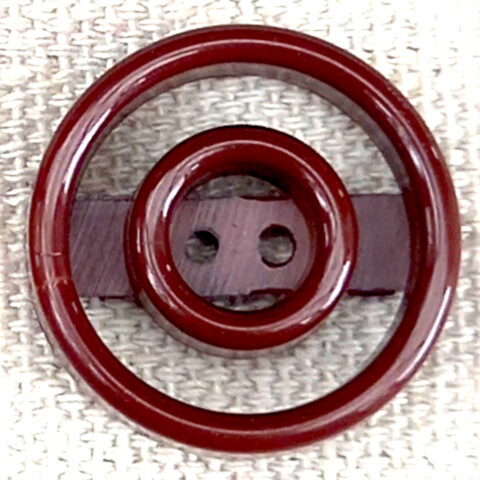 20mm Button Dark Red-Brown 1980s NOS (BUT-063M)