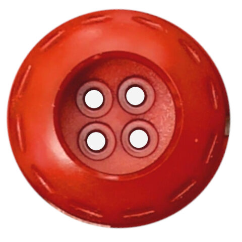 19mm Button Orange-Red 1980s NOS (BUT-065S)