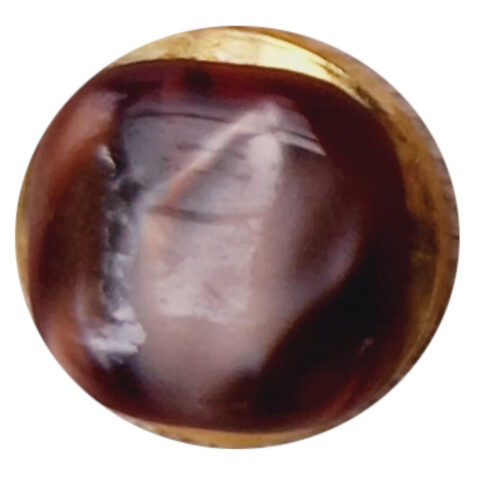 17mm Button Ayers Rock Brown/Gold 1980s NOS (BUT-072M)