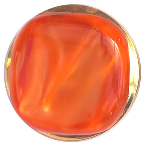 17mm Button Amber/Gold 1980s NOS (BUT-082M)
