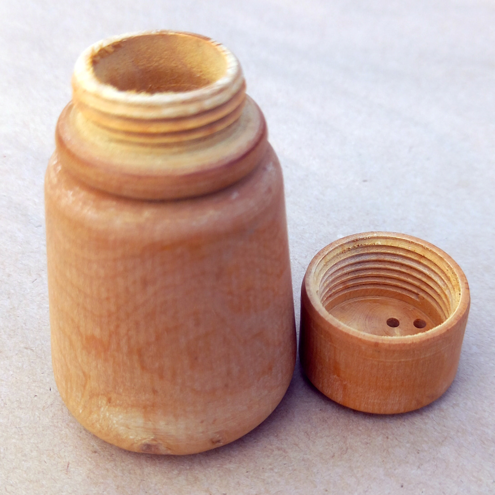 Vintage Turned Wood Pepper Shaker (KIT-027) - Image 2