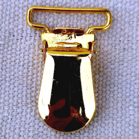 Suspender Clips, Jaw Clips, Brace Clips Gold-Tone x25 (MIS-031)