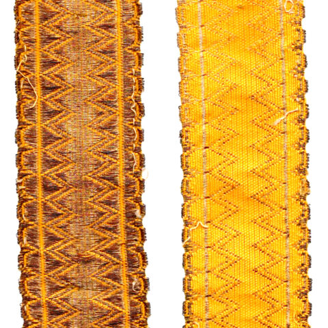32mm Gold Metallic Jacquard Ribbon (RG-024) Length=4.5m