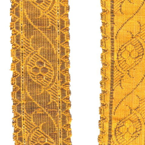 34mm Gold Metallic Jacquard Ribbon (RG-026) Length=3m