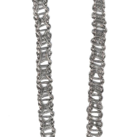 10mm Metallic Braid Trim Silver (RS-004) Length=50m