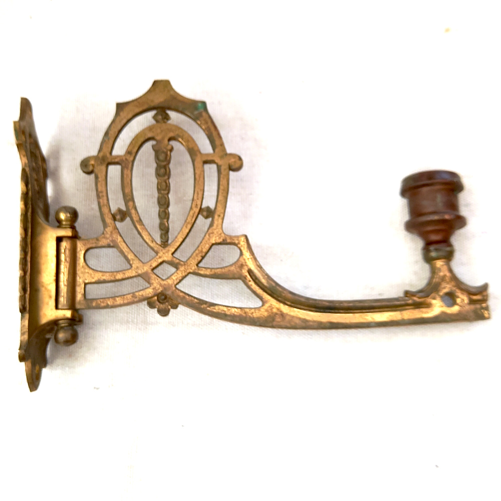 Single Antique Brass Covered Piano Sconce (SANT-019)